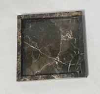 Handmade Emperador Dark Marble Tray 6" × 6" height 1", very ...