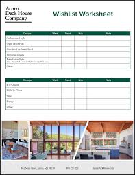 Plan Your Dream Home With This Downloadable Custom Home Wishlist Worksheet House Deck Building A House Custom Homes