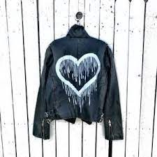 Stay True Leather Jacket Painted Jacket Painted Denim Jacket Jackets