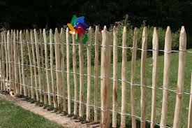 Staketenzaun Aus Kastanienholz Zaun Gartenzaun Sichtschutz