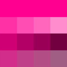 I Love Pinks Fuschia Pink Color Purple Colour Shades Color Swatch