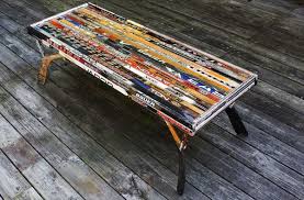 Hockey Stick Table With Blade Legs Diy Furniture Pallet Coffee Table Beech Wood
