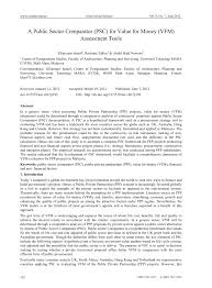 This will free up space for people who need to get tested. Pdf A Public Sector Comparator Psc For Value For Money Vfm Assessment Tools