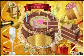Carte animée anniversaire gâteau avec petit ange. Carte Anniversaire Animee Picmix