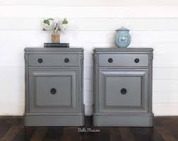 Perfect Gray Nighstands Milk Paint Colors Small Kitchen Furniture General Finishes Milk Paint
