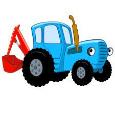 Синий трактор фото