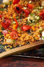 Gemuse Reis Pfanne Aus Dem Ofen Rezept Gemuse Paella Gesundes Abendessen Reispfanne Vegetarisch