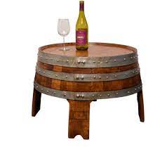 But it still warms up the space from the color of the wood. Wine Barrel Coffee Table Farmhouse And Cottage