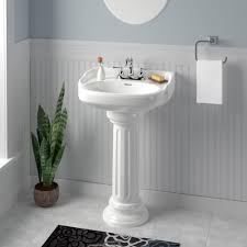 Vitreous china offers a classic look and feel while also providing a coating that makes the underlined porcelain both tougher and shinier. Dawson 100 Vitreous China Pedestal Sink Magnus Home Products