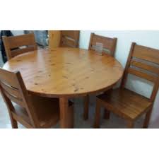 The top is made from 1 inch thick select pine boards, bolstered by a skirt made of 2x4's. Used Good Condition Ikea 4 6pax Solid Pine Wood Dining Table Furniture Home Living Furniture Tables Sets On Carousell
