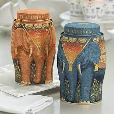 Set Of 2 Elephant Tea Caddies Tea Caddy Williamson Tea Elephant