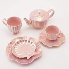 写真5 25 フランフランの新作テーブルウェア シェルモチーフ オーロラカラー のカップ ティーポット フランフラン インテリア ティーポット テーブルウェア