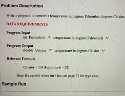 Maybe you would like to learn more about one of these? Problem Description Write A Program To Convert A Chegg Com