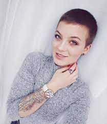 The short hairstyle is this picture is so pretty even though it is so short. 28 Bold Shaved Hairstyles For Women Shaved Hair Designs