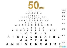 Carte Joyeux Anniversaire Test De Vue 123 Cartes Carte Joyeux Anniversaire Carte Anniversaire 50 Ans Carte Anniversaire