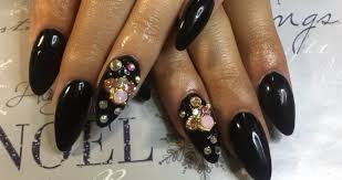 Entre y conozca nuestras increíbles ofertas y promociones. Unas Negras Con Bisuteria Y Cristales Unas Acrilicas Nails Acrylic Nails Manicuravip Com