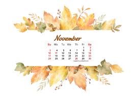 Watercolor Leaf Dried November 2019 Calendar Picture Wallpaper Calendar Wallpaper November Wallpaper Desktop Wallpaper Calendar