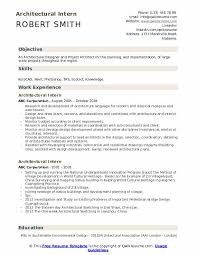 architectural intern resume samples