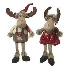 Heaven Sends Boy And Girl Moose Plush Christmas Decorations Christmas Plush Christmas Moose Christmas Sewing