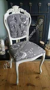 Louis Chair Dressing Table Grey Rose Fabric Www Vintagechichome Co Uk Www Facebook Com Vintagechichomeshabbychicfurniture Louis Chairs Chic Home Home Decor