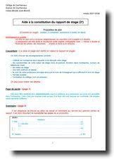 Rapport De Stage 3e 2017 2018 College Courtanvaux