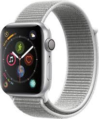 Best Buy Apple Watch Series 4 Gps 44mm Case With Seashell Sport Loop Silver Aluminum Mu6c2ll A Apple Watch Series Buy Apple Watch Apple Watch