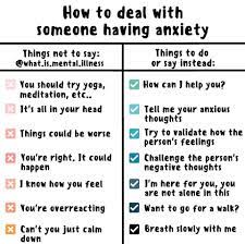 Healing Together - How To Deal With Someone Having Anxiety. 🙌🏽 (Via  What.is.mental.illness) #Healingadvocacy #Mentalhealth #Anxiety | Facebook
