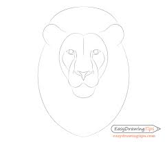 How To Draw Lion Face Head Step By Step Easydrawingtips Lion Drawing Simple Lion Face Drawing Drawing Face Shapes
