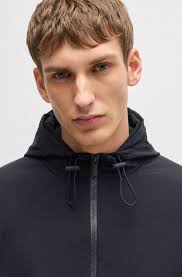 BOSS SOFTSHELL JACKET WITH KNITTED DETAILS