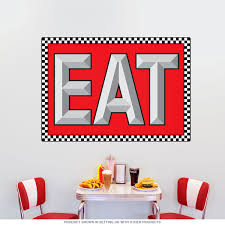 Check spelling or type a new query. Eat Checkered Border Diner Wall Decal At Retro Planet