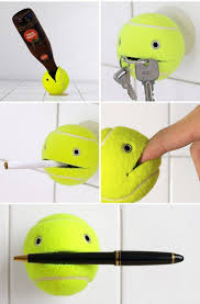 biting tennis balls hold things trash backwards インテリア 収納 アイデア グッドアイデア