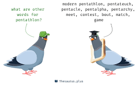 Noun an athletic contest consisting of five track and field events, usually running races at two different distances, the long jump, and the discus and javelin throws. 23 Pentathlon Synonyms Similar Words For Pentathlon