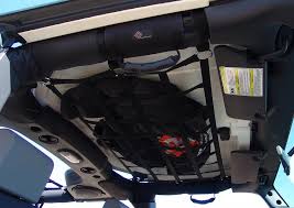 Overhead Cargo Net Storage Jeep Wrangler Interior Jeep Wrangler Jeep Wrangler Camping
