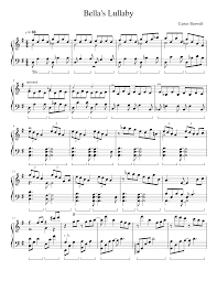 Download bellas lullaby sheet music in pdf and lyrics; Bella S Lullaby Sheet Music For Piano Solo Musescore Com