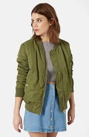 Topshop Florris Ma1 Bomber Jacket Nordstrom Olive Green Bomber Jacket Green Bomber Jacket Topshop Bomber Jacket