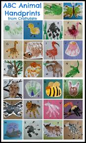 So Cute An Animal Handprint For Each Letter Of The Alphabet Projects To Try Abc Crafts Footprint Crafts Handprint Art