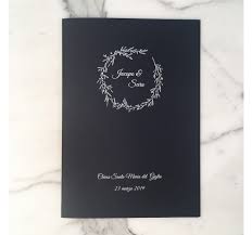 Libretto per la celebrazione del matrimonio con immagini, canti, poesie, ringraziamenti finali. Ghirlanda Libretto Messa Blu Notte Hobby Papers