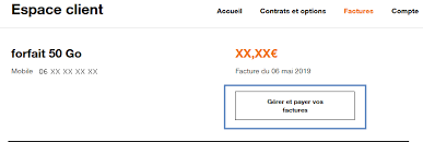 Facture Acceder A La Facture Electronique Assistance Orange