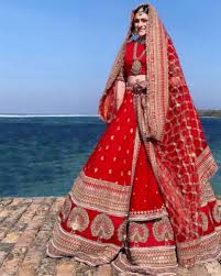 Deepika Padukone Red Bridal Lehenga Deepika Padukone Red Bridal Lehenga Click On Picture To In 2020 Indian Bride Outfits Bridal Lehenga Red Bridal Lehenga Collection
