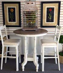 The ideal upper cabinet height is 54 inches from the ground, but not everywhere. Enjoy A Cocktail On This Fun Whitewashed Pub Table That Has Removable Feet To Make It Counter Height If Necessary Cheers Pub Table Table Furniture