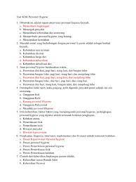 Check spelling or type a new query. Soal Kdk Personal Hygiene
