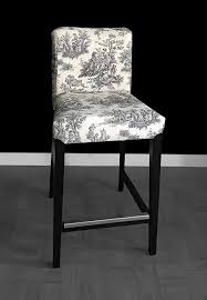 Black And White Dining Chair Covers Ikea Henriksdal Bar Stool Chair Cover Colonial Black Linen By Rockincushions Bar Stool Chairs White Leather Dining Chairs Ikea Dining Chair