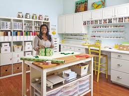 An attic turned artist's studio 11 photos. Craft And Sewing Room Storage And Organization Hgtv