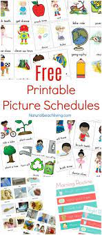 They give children a clear idea of what the sequence and expectations of the day are. Free Printable Picture Schedule Cards Visual Schedule Printables Natural Beach Living