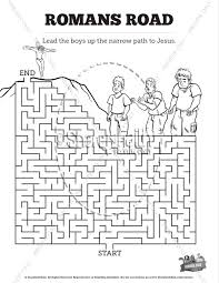 Free, printable coloring book pages, connect the dot pages and color by numbers pages for kids. Romans Road Sunday School Coloring Pages Sunday School Coloring Pages