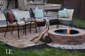 Complete the paver layering with a third ring. Diy Paver Patio And Firepit