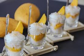 Riz Gluant Au Lait De Coco Et Mangue Fraiche Koaw Niew Ma Muang Recette Alimentation Riz Gluant Gluant