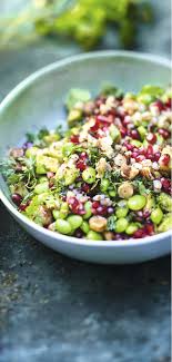 Recette Salade D Edamame Au Ble Grenade Avocat Noisettes Et Cerfeuil Picard Recette Salade Edamame Recette Salade Recettes De Cuisine