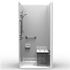 Ada Transfer Shower One Piece 40x38 Smooth Wall Look Shower Remodel Fiberglass Shower Accessible Bathroom Design