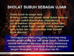 Sabtu, 18 juli 2020 01:31. Misteri Sholat Subuh Video Dailymotion